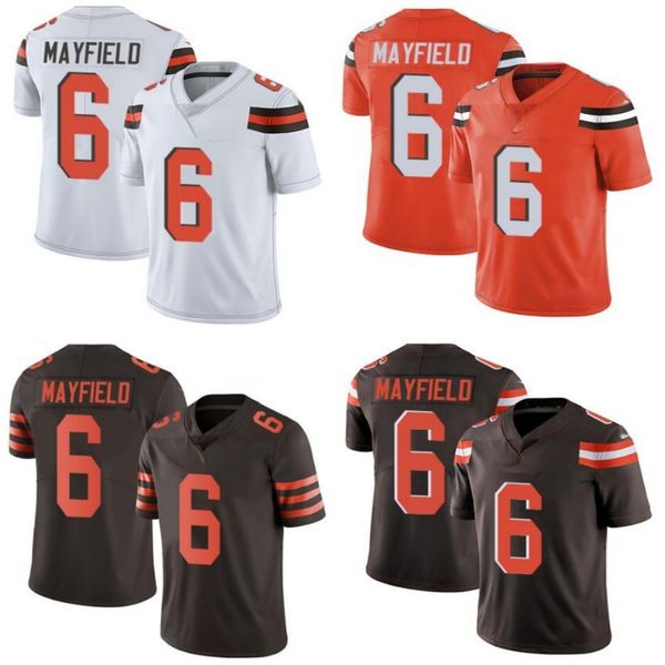 

men #6 baker mayfield women youth nfl limited rush jersey, Black;red