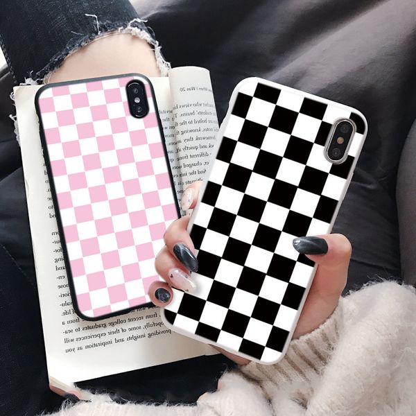 

plaid checkerboard case for oppo a31 a9 a8 a5 a31s a33 a5s a39 a71 a83 a92 a72 a52 a92s reno2 z f 3 realme x50 5g 6 5 pro cover