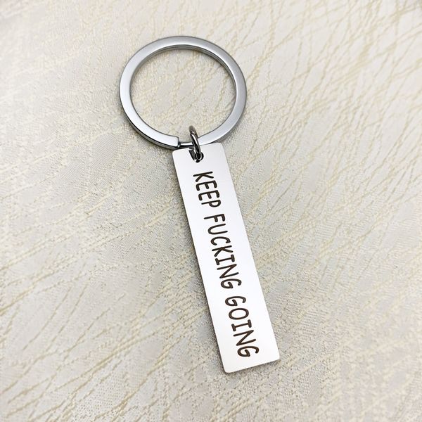 

2019 funny keychain stainless steel charm key chains military dog tags keyring husband gift couples jewelry, Slivery;golden