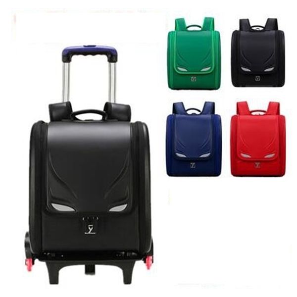 

kids school backpack bags on wheels japan school backpack kid orthopedic wheeled backpack children pu japanese trolley backpacks y200706