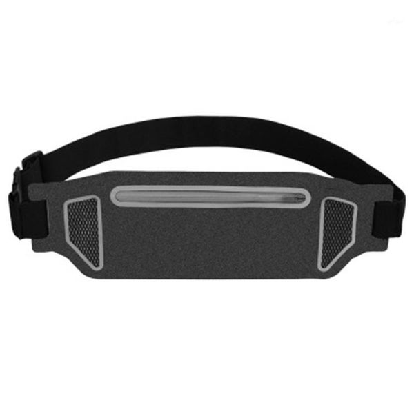 

women men waist pack bag zipper reflective strips adjustable for sports running cycling sale-wt1