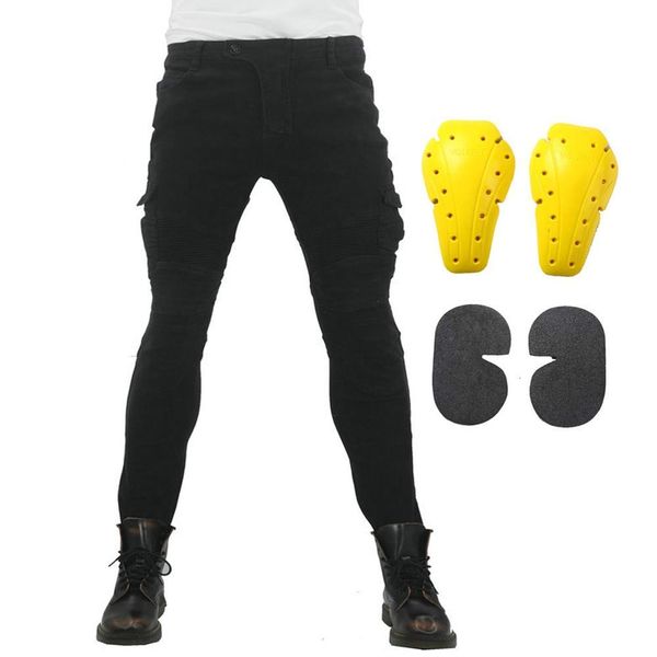 

2021 new motorcycle riding motocross racing jeans trousers moto pantalones with 4 x ce knee hip pads protective pants hnqb