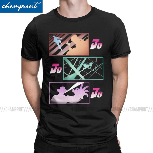 

men's jojos bizarre adventures crusaders novelty tees short sleeve jjba ga crew neck plus size sport hooded sweatshirt hoodie men t shi