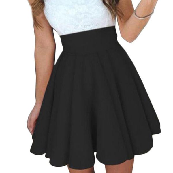 

fashion pleated skirt for women all reason school skirt women dance clothing short skirts ball gown puff skirt black