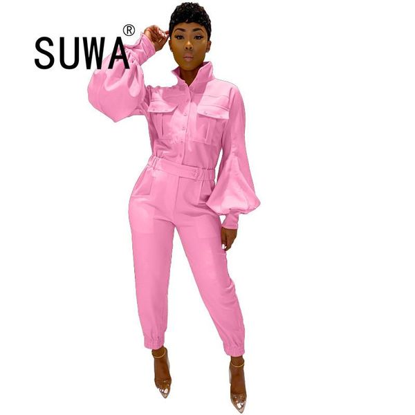 

2020 new arrival high street fashion one piece cargo pants club party jumpsuit cool girl overalls for women fall clothes, Black;white