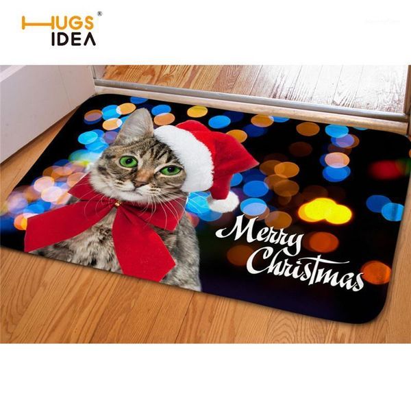 

hugsidea outdoor entrance mat anti-slip doormat lovely animal cat merry christmas style creative carpets bedroom rugs decorative1
