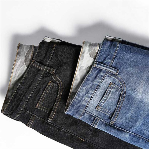 

men's jeans 2021 autumn men's big size 46 48 loose stretch harlan pants plus fat trousers fashion trend simple casual jeans,5461, Blue
