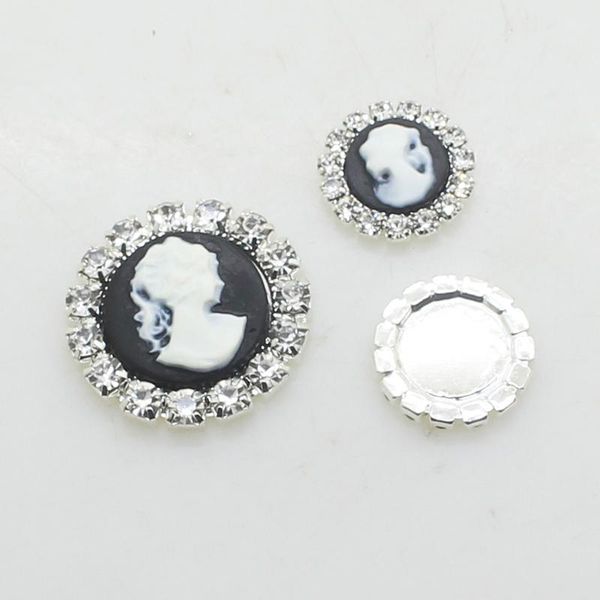 

zmasey новых продаж металл кнопки 10шт / много 25мм шитье flatback декоративных кнопки diy handwork аксессуары для волос fitting цены продаж, Black