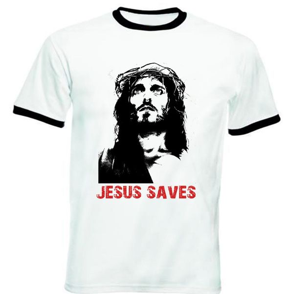 

jesus saves - new black ringer famous brand design summer new printing man cotton fashion tees shirts sport hooded sweatshirt hoodie