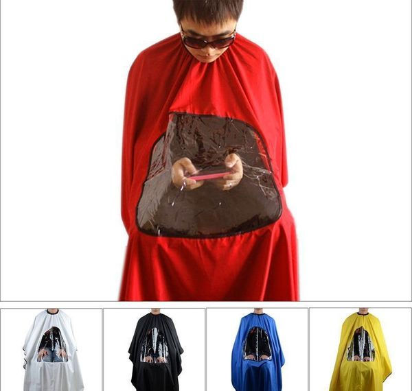 

salon barber hair cutting gown cape with viewing window hai bbyjno lipper