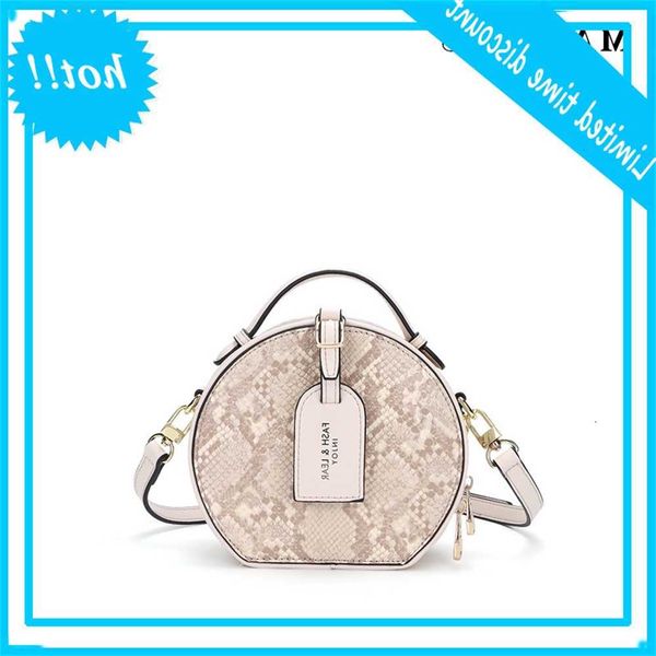 

maidudu new 2020 snake pattern small round foreign style women's fashion box bag