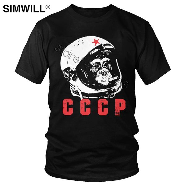 

funny russia cccp retro urban astronaut tee men's short sleeve crew neck soviet space monkey gifrt hooded sweatshirt hoodie men t shir