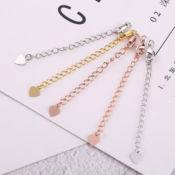 

12pcs lot gold plated pure copper lobster clasp extension chain lobster buckle diy for tassel small component pendant decoration h qylydo