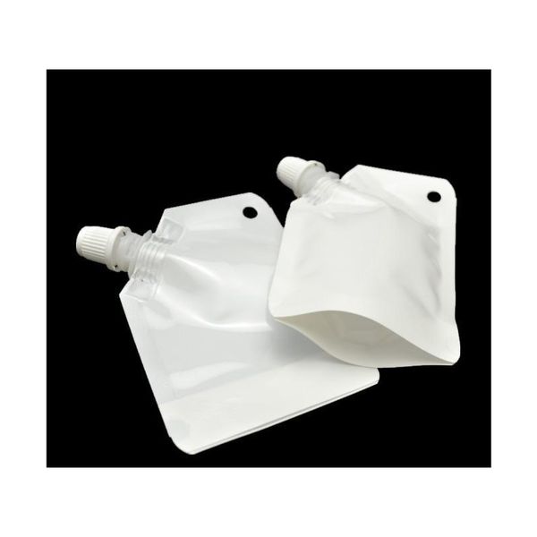 

50ml white plastic doypack liquid stand up storage pouch packing bag with side jllmaw yummy_shop