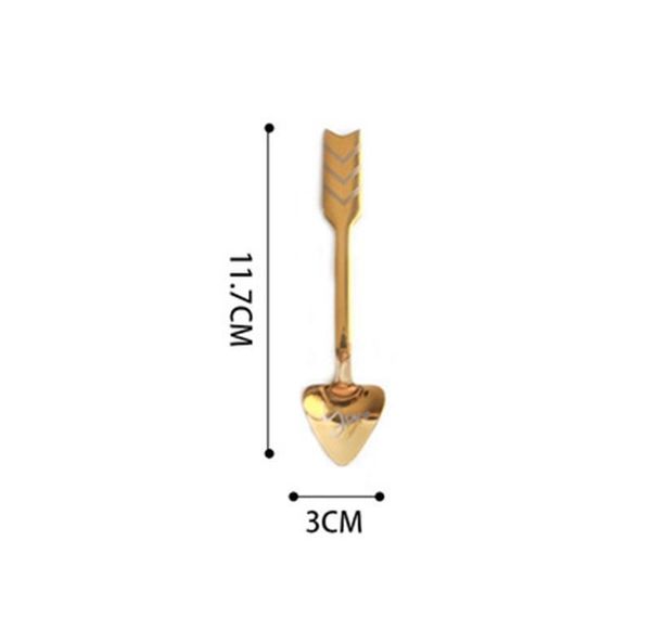 

stainless steel cupid arrow spoon creative designer love heart coffee dessert fruit spoon flatware tableware d bbykrw sport77777
