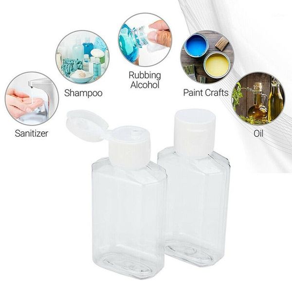 

20pcs 60ml bottle portable travel clear empty refillable liquid bottle empty transparent1