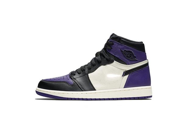 

original air 1 x sb high og court men&#39s sneakers women breathable air 1 obsidian shoes c65806, Black