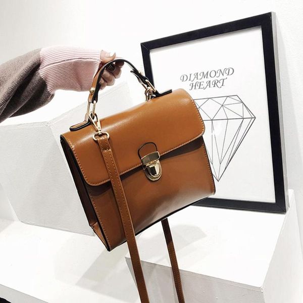 

women's handbags feminina tote leather pu retro briefcase bag portable oily bag handle crossbody fashion bolsa glossy aaubq, Red;black