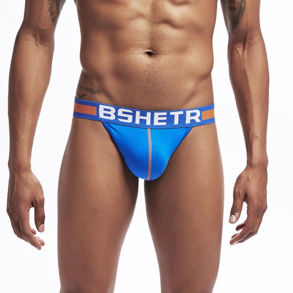 

bshetr men's low waist thong men briefs cotton pure color g-string underwear cockring l1929, Black;white