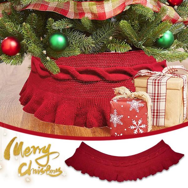 

acrylic grade knitted christmas tree skirt apron christmas tree ornament natal skirts new year decoration navidad