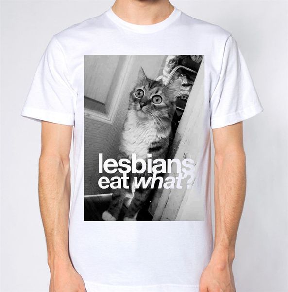 

лесбиянки ешьте что cat юмор смешные веселое top котик gay tee новая футболка полный фигурные майка спортивная с капюшоном hoodie