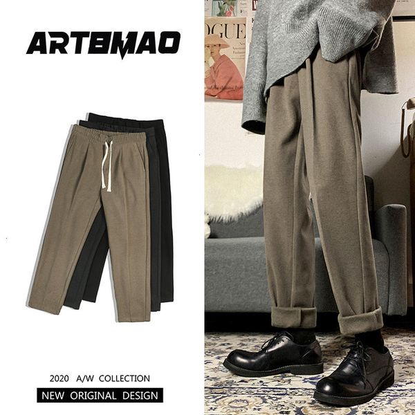 

men's trousers 2021 new fall thin pants suit male youth wear qner, Black