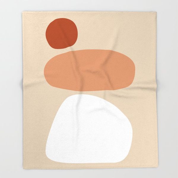 

abstract coral fleece design abstract shape series - stacking stones blankets sofa throw blanket 125x200 fleece bed throws