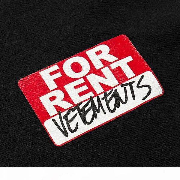 

2020 oversize red letter vetements t-shirts for rent women men vetements tees summer style short sleeve t shirt, White;black