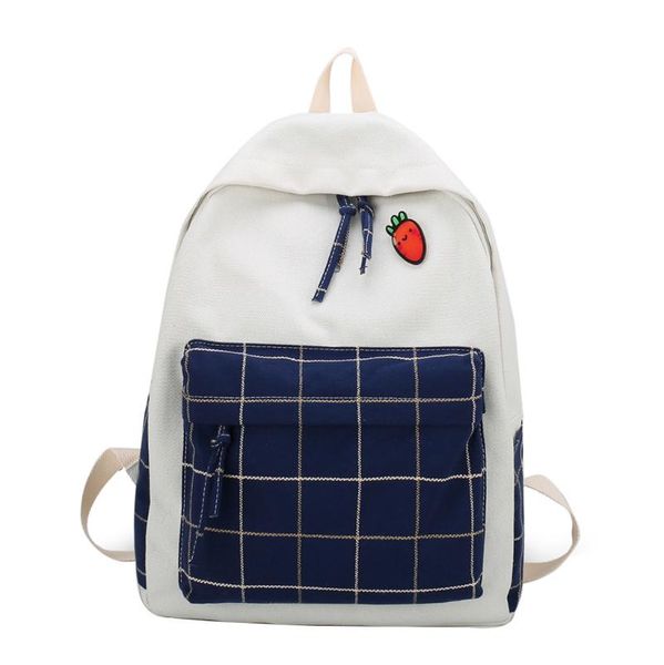 

women backpack women plaid casual backpack fashion wild large capacity canvas bag fashion shoulder bags flap bolsas mochilas a28