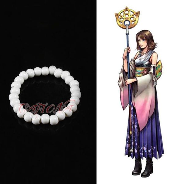 

cafiona final fantasy x yuna cosplay costume accessories bracelet white tridacna 18 cm, Black