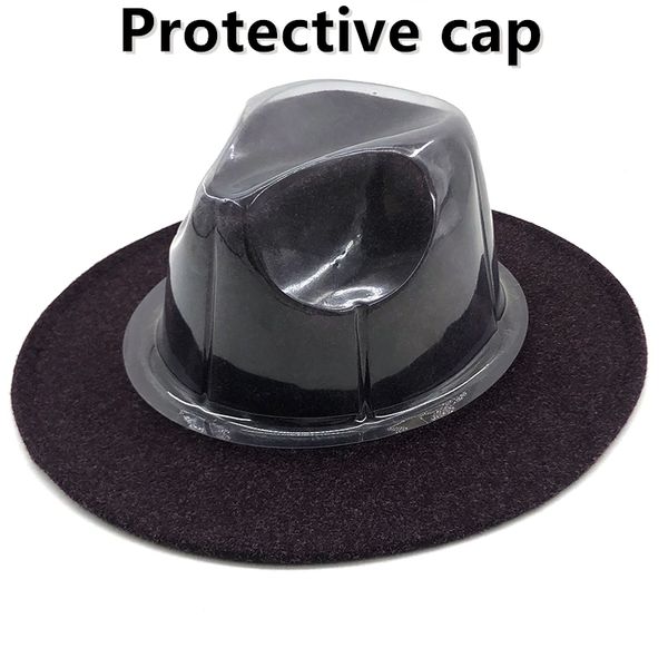 

brim jazz fedora hat plastic q1216, Blue;gray