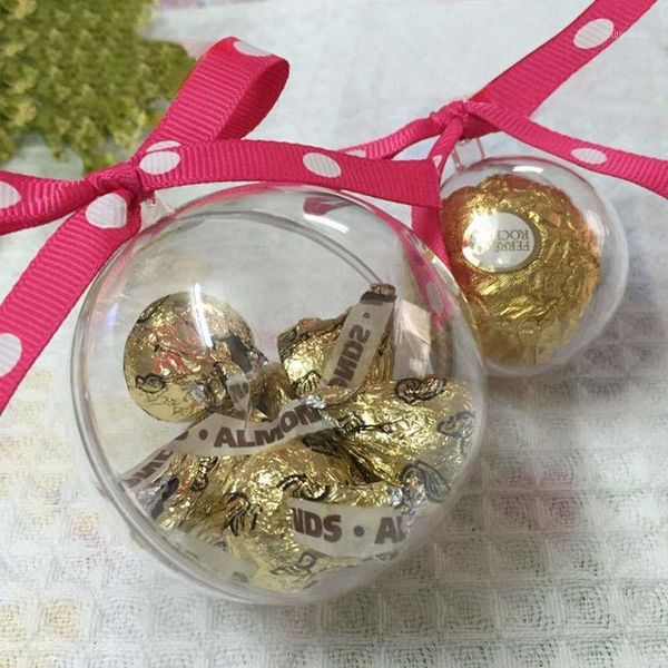 

christmas decorations 15pcs tress hanging round ball transparent open plastic clear ornament kids diy party wedding xmas decor1