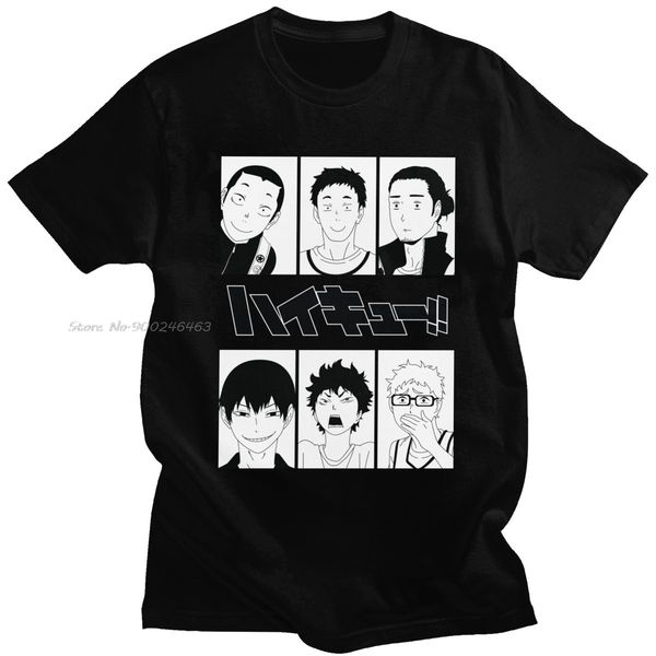 

sport japan haikyuu karasuno volleyball club t-shirt men short sleeved kuroo anime bokuto oya manga shoyo t shirt pure cotton tee gift