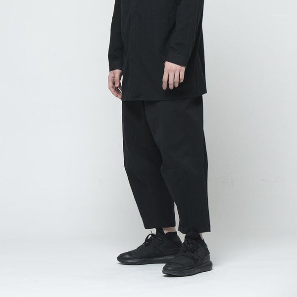 

27-44 new 2018 men's clothing gd hair stylist fashion catwalk street draping loose harem pants plus size costumes1, Black