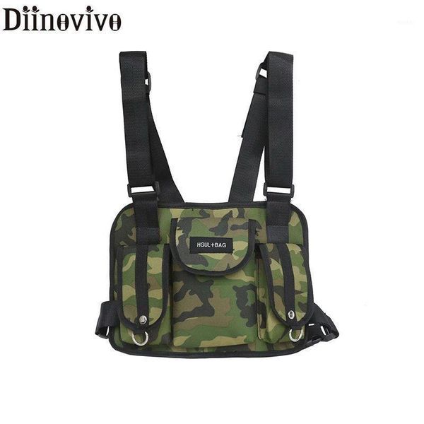 

waist bags diinovivo 2021 fashion chest rig bag hip hop streetwear functional tactical cross shoulder bolso whdv10381