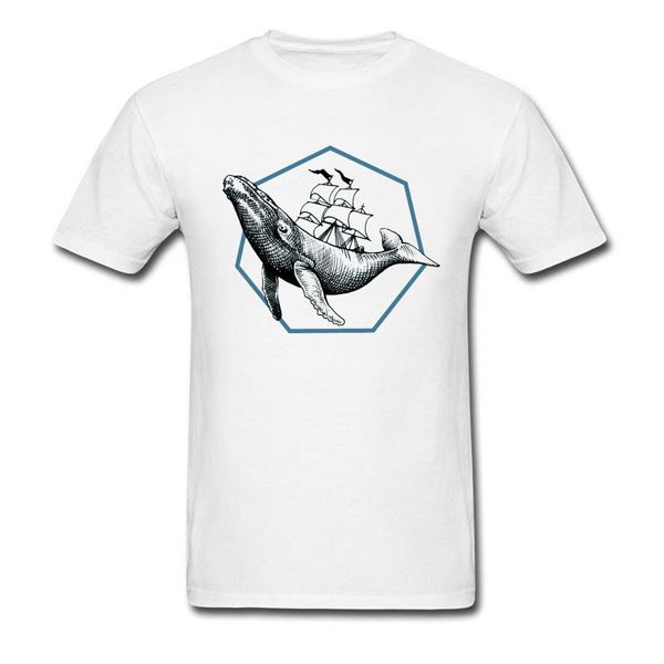 

сохранить в море синего кита лодка ocean white t рубашку для мужчин акула челюсти пользовательских tee-shirt o-образного вырез сыпучей одежд