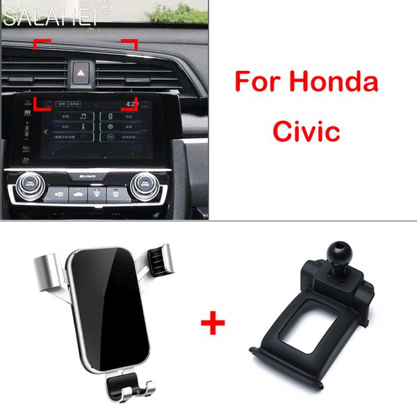 

gps mobile holder for honda civic 10th gen 2019 car air vent cell phone mount stand auto accessories