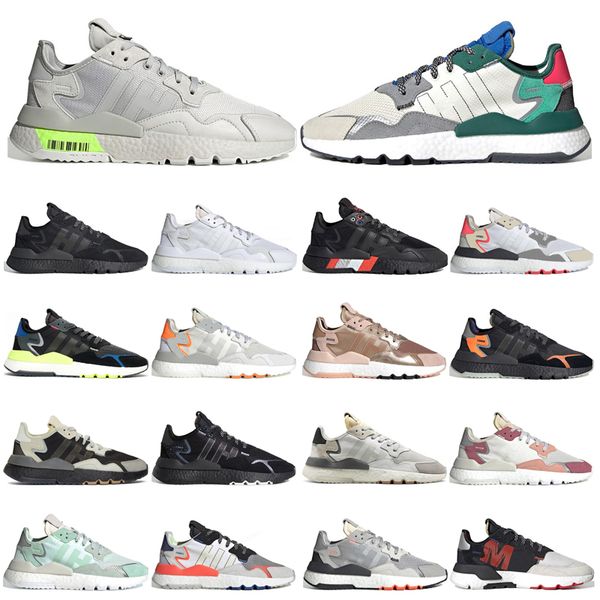 

new arrival nite jogger mens running shoes white shock red black metallic core black carbon hi res ice mint womens sports trainers sneaker