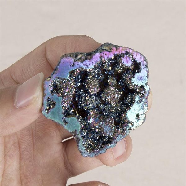

1pcs natural quartz geode cluster crystal stones specimen home decor agate stones 1pcs qylmhw, Black
