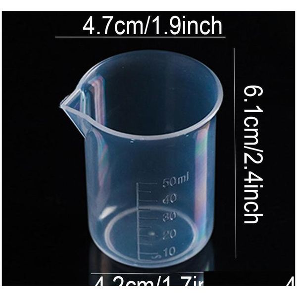 

50ml plastic measuring cup transparent graduated measuring cup beaker kitchen laboratory supplies liquid measure tool cu jllhbg xhhair