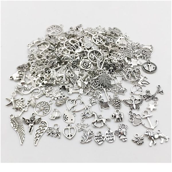 

vintage mixed 20/40pcs metal animal birds charms beads handmade diy bracelet pendant neacklace clips jewelry making bbywjj