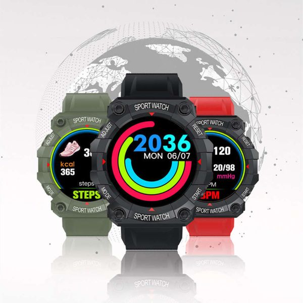 

fd68 round bracelet color screen monitoring exercise step heart rate blood oxygen smartbgt