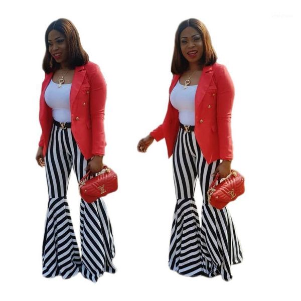 

fashion casual women wide leg pants full length stripe palazzo pants stretch summer trousers1, Black;white