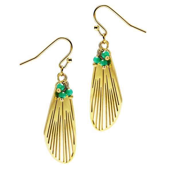 

women earrings of fashion jewelry alloy cicada wings earring long dangle hoop earrings for women party gift, Silver