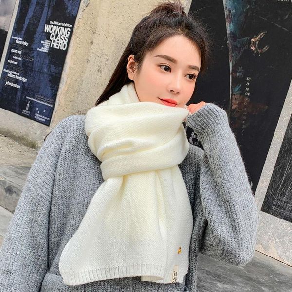

scarves 2021 autumn/winter women's scarf solid color japanese and korean style with stylish warmth comfortable breathable., Blue;gray