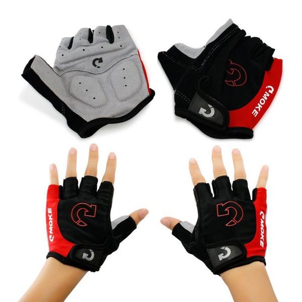

3 colors outdoor cycling half finger glove men women sports anti slip gel pad motorcycle bicycle road mtb bikes gloves, Blue;gray