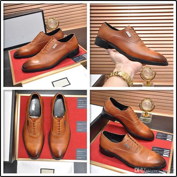 

q4 luxury mens wedding shoes genuine leather party shoes for designer men creative metal men dress shoes 22, Black