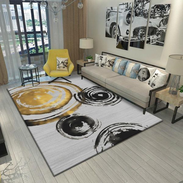 

modern art washable floor mat living room washable modern printing geometric floor carpet living room mat bedroom anti-slip1