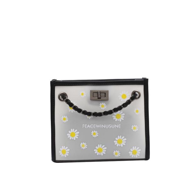 

новая фея мешок 2020 новой корейской версии диких небольшой ромашки цепи плеча сумку прозрачной небольшой площади