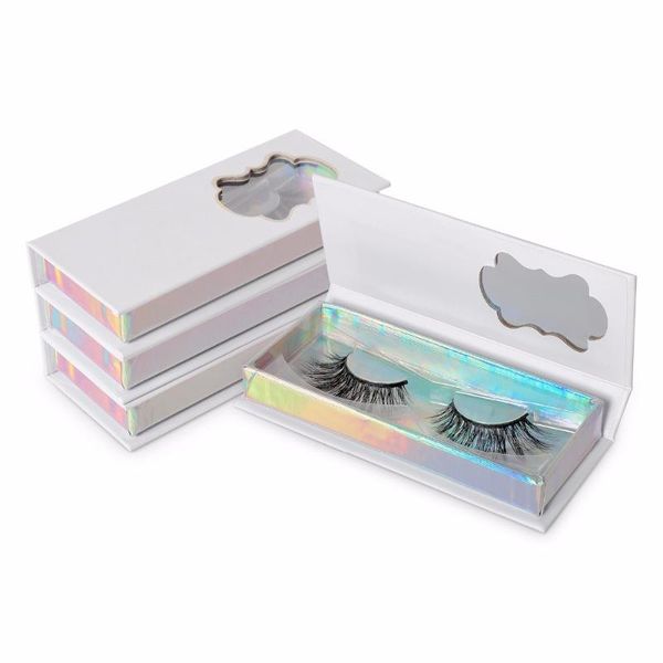

false eyelashes no logo cardboard 3d cosmetics mink eyelash packaging box empty case magnetic fake paper package